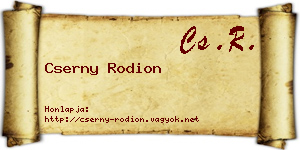 Cserny Rodion névjegykártya
