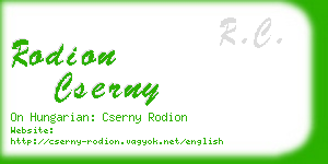 rodion cserny business card